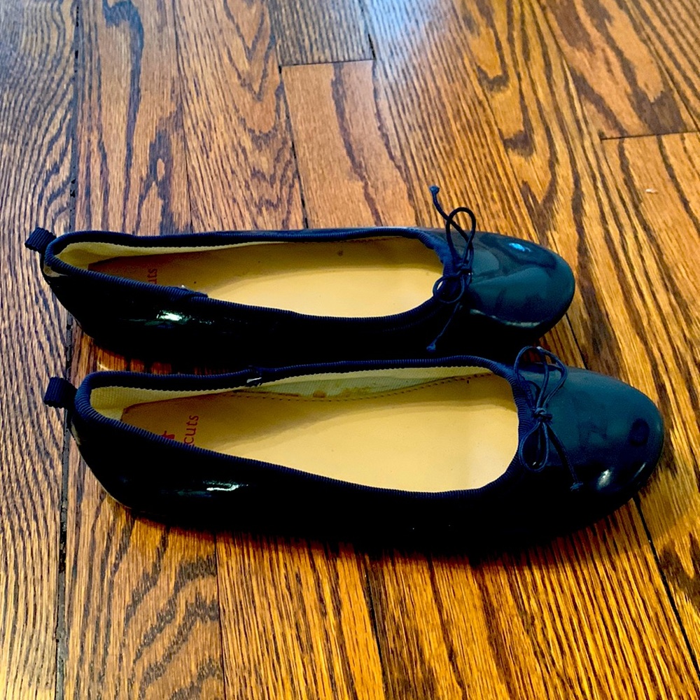 Crewcuts size 3 navy patent leather ballet flats